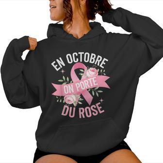 Cancer Duein Octobre Rose Ruban Fleurs Sweat à capuche femme - Cadeauxyz