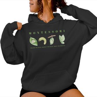 Caterpillar Lifecyle Montessori Eduction Teacher School Grad Women Hoodie - Thegiftio UK