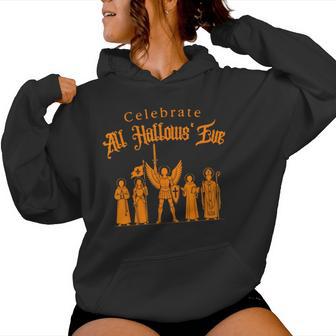 Celebrate All Hallows Eve Catholic Saints Christian Holiday Women Hoodie - Thegiftio UK