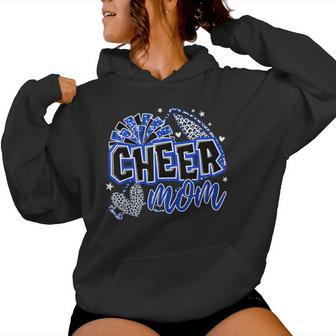 Cheer Mom Blue Cheerleader Game Day Cheer Mama Football Women Hoodie - Thegiftio UK