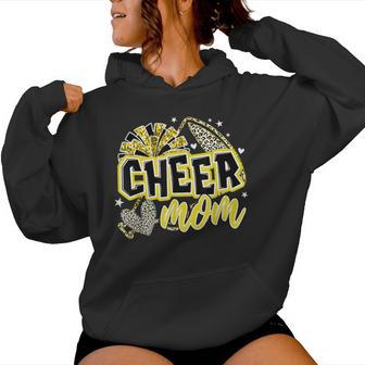 Cheer Mom Gold Cheerleader Game Day Cheer Mama Football Women Hoodie | Seseable UK