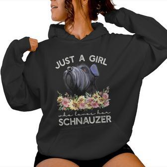 Chnauzer Regala A Una Chica Que Amauchnauzer In Mangas Sudadera con capucha para mujer - Regaloses