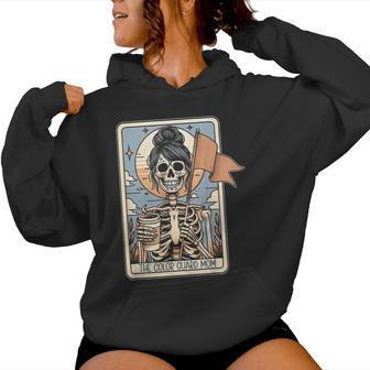 Color Guard Mom Tarot Card Skeleton Guard Mama Marching Band Women Hoodie - Thegiftio UK