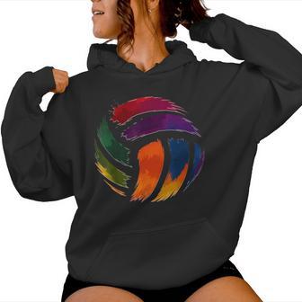 Colorido Jugador Deoleibol O Equipo Para Niñas Es Y Niños Sudadera con capucha para mujer - Regaloses