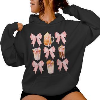 Coquette Iced Coffee Aesthetic Coffee Lover Girls & Womens Women Hoodie - Thegiftio UK
