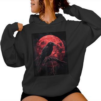 Cuervo Luna Hombre Góticoombrío Cuervo Sudadera con capucha para mujer - Regaloses