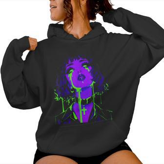 Cybergoth Cybercore Grunge Punk Goth Girl Alt Anime Manga Sudadera con capucha para mujer - Regaloses