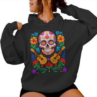 Day Of The Dead Sugar Skull Dia De Los Muertos Women Women Hoodie - Thegiftio UK
