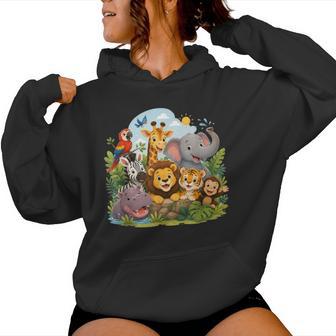De Collage D'animaux Deafari Africains Pour Enfants Filles Sweat à capuche femme - Cadeauxyz