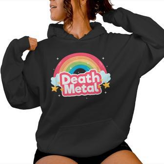 Death Metal Rainbow Rock Groupe De Musique Musicien Sweat à capuche femme - Cadeauxyz