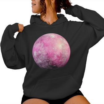 Étoilé De Planète Rose Et Galaxie Éblouissante Sweat à capuche femme - Cadeauxyz