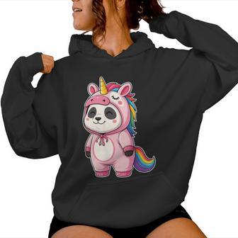Disfraz De Panda Kawaii En Unicornio Para Niñas Y Niños Amante De Los Pandas Sudadera con capucha para mujer - Regaloses