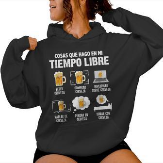 Divertida Cerveza Cosas Que Hago Tiempo Libre Tomar Cerveza In Mangas Sudadera con capucha para mujer - Regaloses