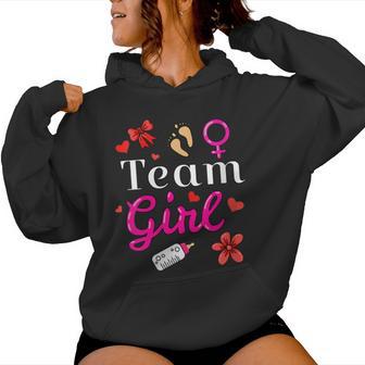 Donna Babyhower Gender Reveal Team Girl Con Collo A Felpa con cappuccio da donna - Novitaregali