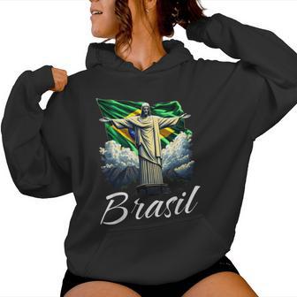 Drapeau Du Brésil Christ Rédempteur Hommes S Enfants Brésilien Sweat à capuche femme - Cadeauxyz