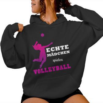 Echte Mädchenpielenolleyball Kapuzenpullover für Damen - Geschenkecke