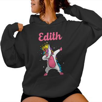 Edith Cadeau D'anniversaire Personnalisé Licorne Queen Sweat à capuche femme - Cadeauxyz