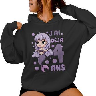 Enfant 4Ème Anniversaire Filleirène Mignonne J'ai Déjà 4 Ans Sweat à capuche femme - Cadeauxyz