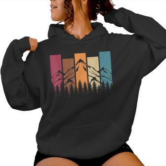 Faune Plein Air Montagnes Nature Retro Forêt Randonneur Sweat à capuche femme - Cadeauxyz
