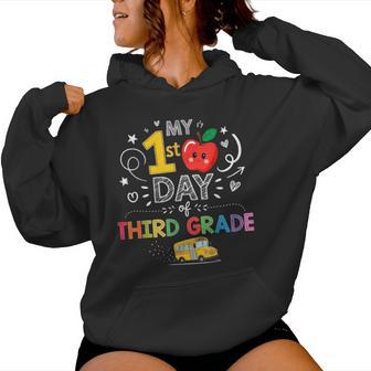 My First Day Of Third 3Rd Grade School Bus Kids Girls Boys Women Hoodie - Thegiftio UK