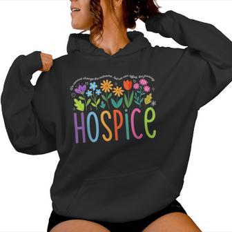 Flowers Social Worker Wildflower Social Work Hospice Nurse Women Hoodie - Thegiftio UK