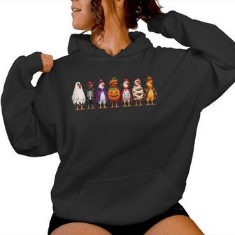 Chicken Halloween Costumes Ghost Pumpkin Skeleton Women Hoodie - Thegiftio UK