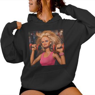 Disgusting Gym Girl Vintage Workout Meme Humor Fitness Women Hoodie - Thegiftio UK