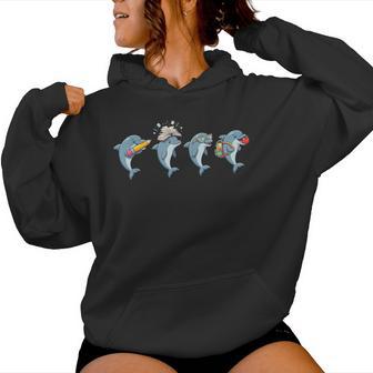 Dolphin Back To School Teacher Student Women Hoodie | Seseable UK