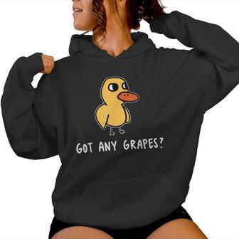 Duck Got Any Grapes Humor Women Hoodie - Thegiftio UK