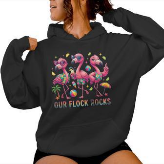 Our Flock Rocks Flamingo Family Matching Summer Women Hoodie | Seseable UK