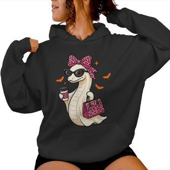 Snake Ghost Boo Leopard Halloween Girls Kids Women Hoodie - Thegiftio UK