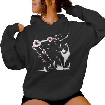 Gato Kawaii Anime Japonés Retro Hombres Es Niños Divertido Gato Sudadera con capucha para mujer - Regaloses
