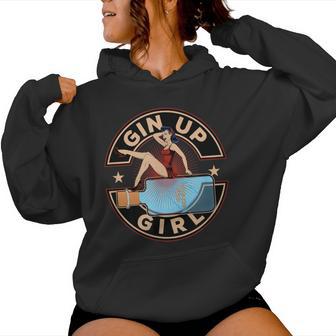 Gin Pin-Up Girl Rockabilly Hotrod Rock'n Roll Gin Gioco Di Parole Felpa con cappuccio da donna - Novitaregali