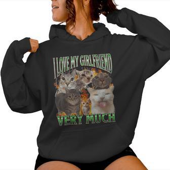 My Girlfriend Cat Meme Bootleg Gráfico Sudadera con capucha para mujer - Regaloses