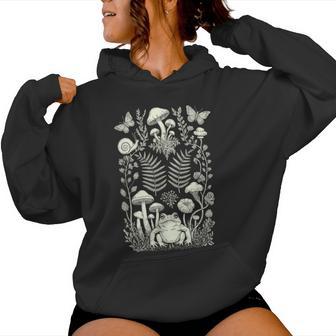 Goblincore Aesthetic Frog Mushroom Forest Nature Cottagecore Women Hoodie - Thegiftio UK