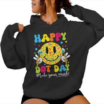 Groovy Happy Dot Day Smile Face Colorful Polka Dot Girl Kids Women Hoodie - Thegiftio UK