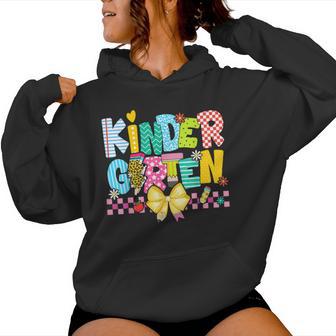 Groovy Kindergarten For Girls Boys Teacher Pre-K Preschool Women Hoodie - Thegiftio UK