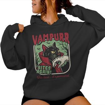 Halloween Cat Vampire Vampurr Costume Kids Women Hoodie - Thegiftio UK