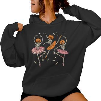 Halloween Pumpkin Ballerinas Ballet Costume Girls Kids Women Women Hoodie - Thegiftio UK