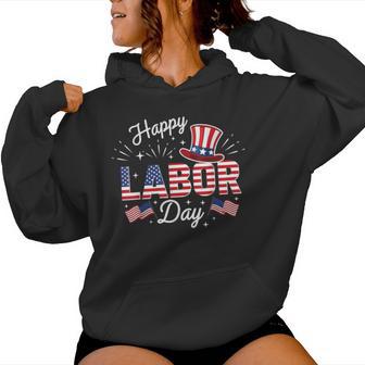 Happy Labor Day Patriotic Union Workers Usa Flag Women Women Hoodie | Seseable UK