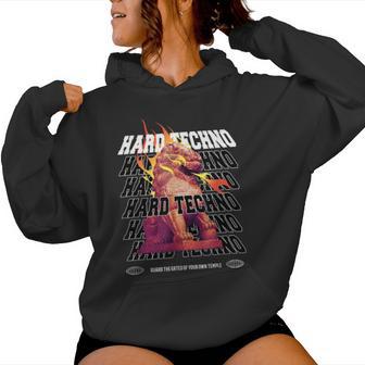 Hard Techno Top Techno Outfit Rave Festival Women Felpa con cappuccio da donna - Novitaregali