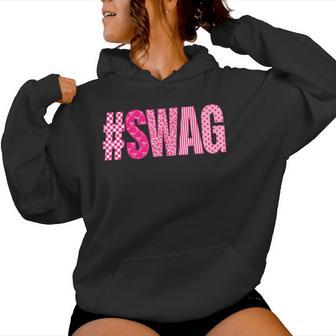 Hashtag Swag Preppy Pink Animal Print For Girls Kids Women Hoodie - Thegiftio UK