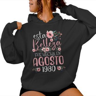 Hecha En Agosto 1980 Regalo 46 Años Cumpleaños Sudadera con capucha para mujer - Regaloses