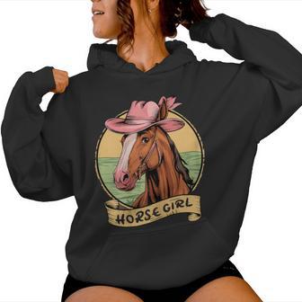 Horse Girl Loves Horses Ecuestre Caballos Niña Caballo Sudadera con capucha para mujer - Regaloses