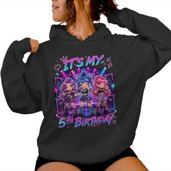 It's My 5Th Birthday K-Pop Party Music Lover Kids Girl Women Hoodie - Thegiftio UK