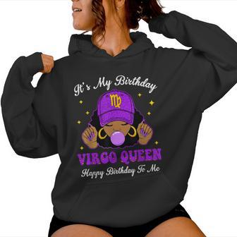 It's My Birthday Virgo Queen Purple Black Girl Cap Women Hoodie | Seseable UK