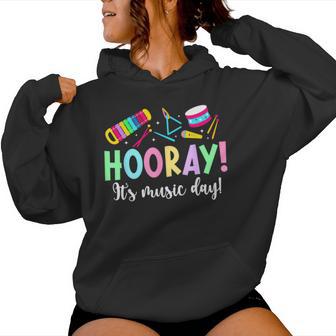 It's Music Day Music Teacher Music Teaching Women Hoodie - Thegiftio UK
