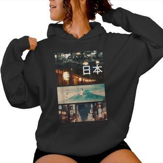 Japan Street Mountain Collage Nihon Japanese Kids Women Hoodie - Thegiftio UK