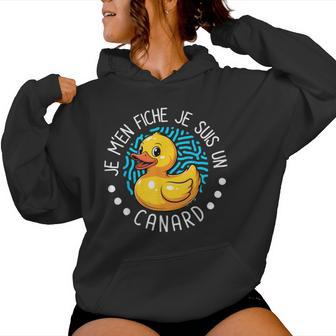 Je M'en Fiche Jeuis Un Canard Humour Animaux Duck Sweat à capuche femme - Cadeauxyz
