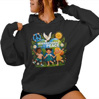 Journée Internationale De La Paix Journée Mondiale De La Paix Pour Enfants Garçons Filles Sweat à capuche femme - Cadeauxyz